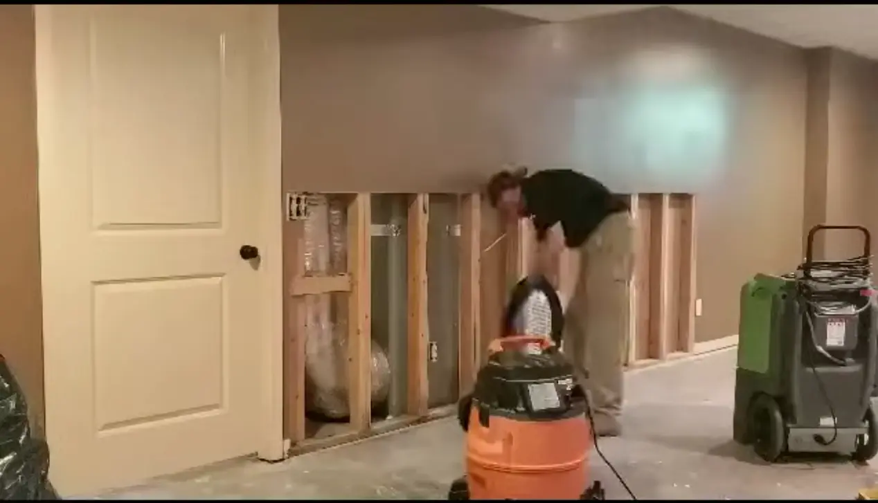 Step by step water damage restoration process from inspection to reconstruction