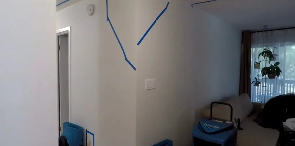 Phoenix monsoon storm water and AC leak water damage on a home ceiling